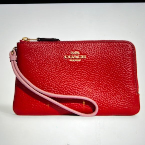 Coach Accessories - Corner zip ( double ) Wristlet in multi colors